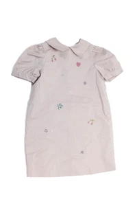 Bonpoint Girls Back Zip Short Sleeve Sequin Shift Dress Pink Cotton Size 8 - Picture 1 of 5