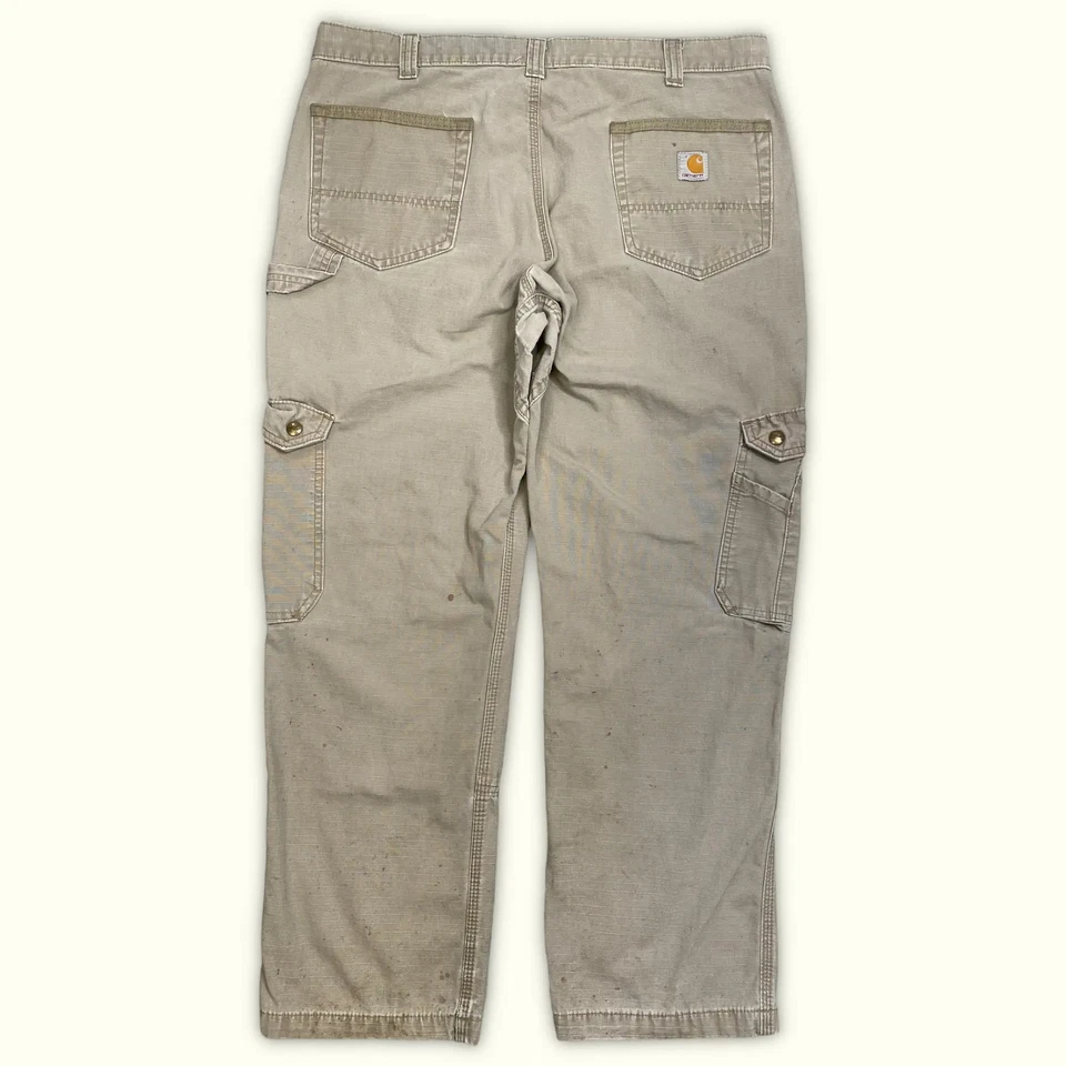 carhartt Pantalones cargo W36/L30 Beige Bueno Hombres (l102) - Imagen 1 de 4