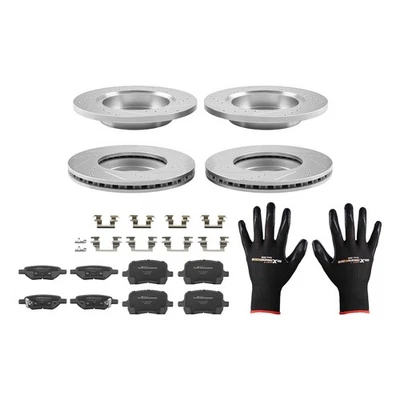 Front Rear Brake Rotors+Brake Pads Set for Pontiac G6 2008-2010 P-1160 P-1033 - Image 1 of 4