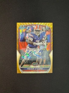2022 Bowman U Chrome - Trevor Etienne Gold Lava AUTO Refractor /50 *PRINT LINE* - Picture 1 of 2