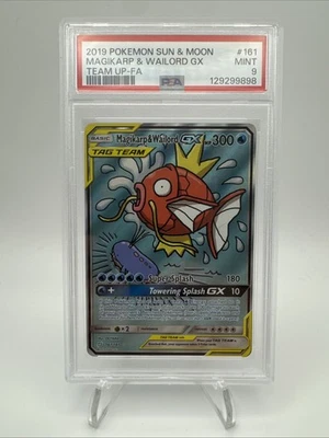 Pokemon Magikarp & Wailord GX 161/181 PSA 9 Alternate Art - Image 1 of 2