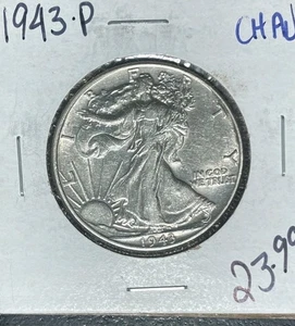 1943-P WALKING LIBERTY SILVER HALF DOLLAR~CH/AU ~NICE COIN~ - Picture 1 of 2