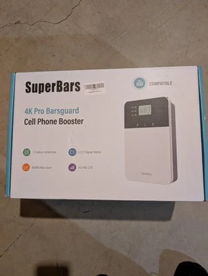 SuperBars Cell Phone Booster for Home and Office Cover 6000 sq ft with 2 Antenna - Image 1 of 3