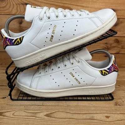 Adidas Trainers Womens Size UK 7 Stan Smith Originals Aztec Farm Company Shoes - Image 1 of 4