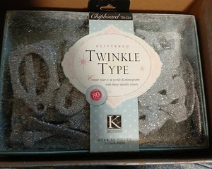 Glittered Twinkle Type Over 80 Pieces, 2.5" Letters. K Co. Perfect For Hanging - Picture 1 of 2