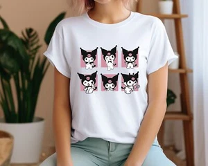 Kuromi Shirt, Hello Cat Girls Shirt, Kawaii Cat Shirt, Melody Kitty Tee, Cute - Picture 1 of 9