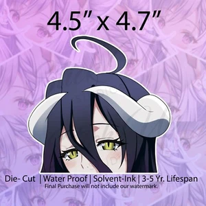 Albedo Peeker Waifu Lindo Kawaii Anime Pegatina Vinilo Calcomanía Parachoques Coche Pegatina - Imagen 1 de 1