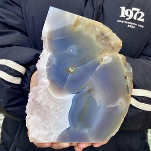 Piedra Reiki de cuarzo curativo columna punta ágata amatista natural de 1,53 lb - Imagen 1 de 12