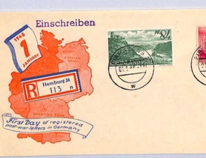 Germany RHINELAND PFALZ 1948 FDC Pirmasens MAP Illustrated First Day Cover YE141 - Picture 1 of 10