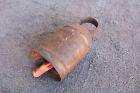 Steel Bell Wooden Clapper Cow Unusual Old Patina Estate Find Vintage Gong  Xm