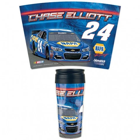 CHASE ELLIOTT #24 NAPA RACING NASCAR 16oz CONTOUR TRAVEL MUG HOT & COLD Cover