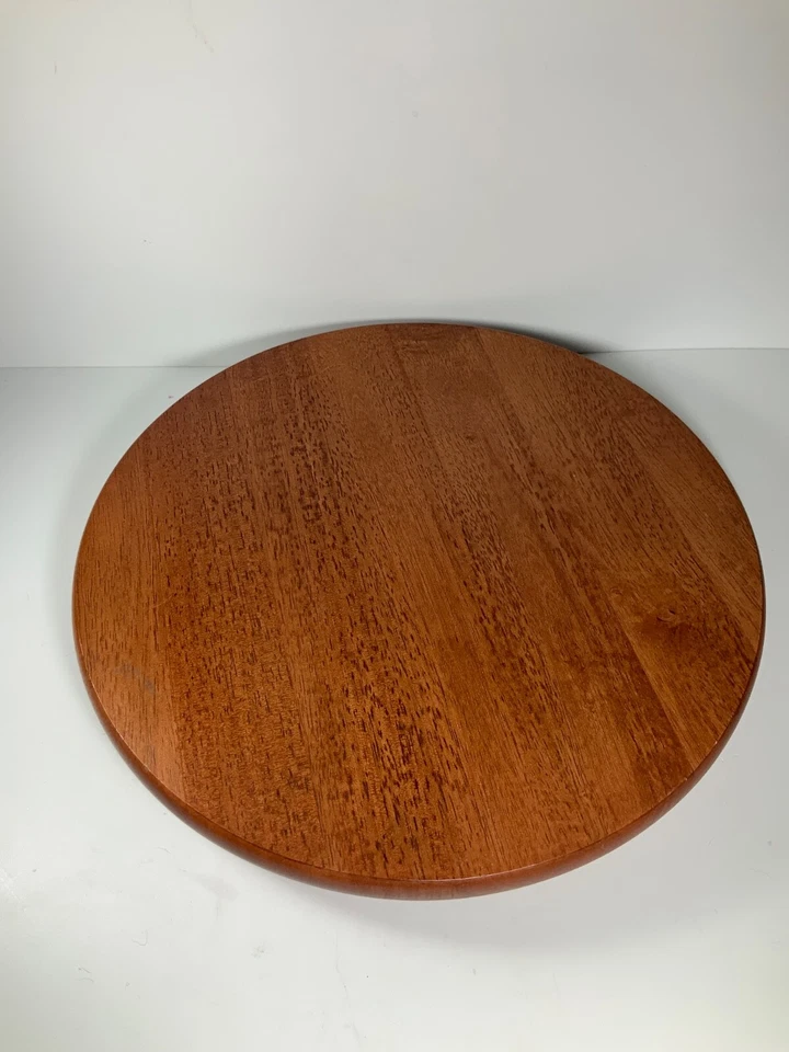 Madera de teca vintage 13 por 13 Lazy Susan hecha en Tailandia Foto 1 de 4