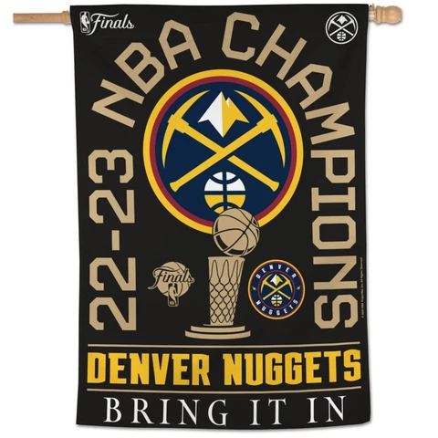 Denver Nuggets 2023 Wincraft NBA World Champions 28x40 Vertical Flag Cover