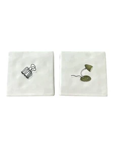 2 Rae Dunn Lamp and Paperclip Square Desk Accessory/ Paperweight - Picture 1 of 5