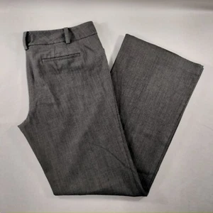 Ann Taylor Modern Relaxed Straight Leg Gray Trouser Dress Pants Womens Size 8 - Picture 1 of 7