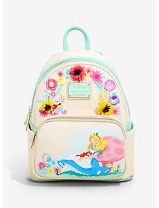 Disney Loungefly ~ Alice In Wonderland ~ Embordered Backpack & Wallet Set ~ New