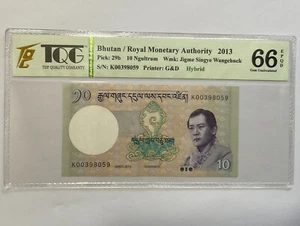TQG 66 EPQD, 2013  Bhutan  10 Ngultrum banknote, for CICE 23th coin expo - Picture 1 of 2