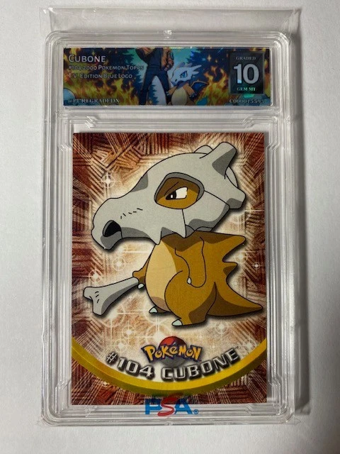 *10 GEM MT* #104 Cubone 2000 Pokémon Topps TV Edition Blue Logo Pure Graded X - Image 1 of 4