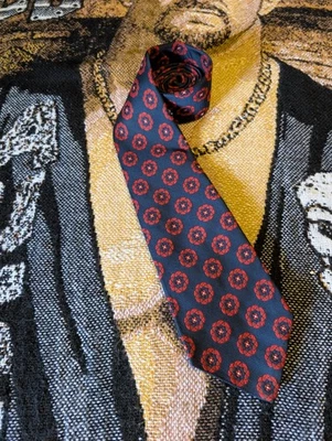Corbata floral geométrica floral vintage años 60 70 para hombre Foto 1 de 4