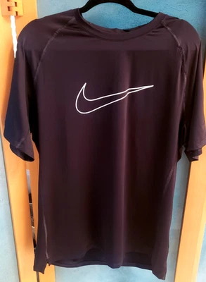 Nike Pro Dri-FIT Shirt Mens XLarge Black Slim Fit Logo Tee - Image 1 of 4