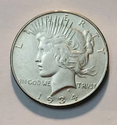 1934 D  Silver Peace Dollar - Image 1 of 4