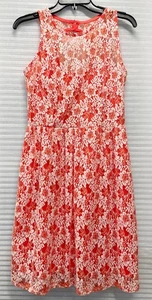 Cynthia Rowley Damengröße 8 Spitzenkleid ärmellos weiß koralle Mini Cocktail neu mit Etikett - Bild 1 von 11