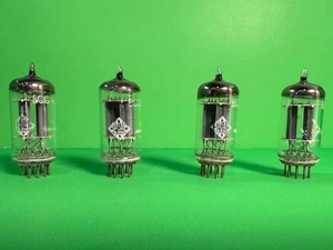 Telefunken ECC 83/12AX7 Tubos Placa Acanalada X 4 Hecho en Alemania Occidental - Imagen 1 de 24