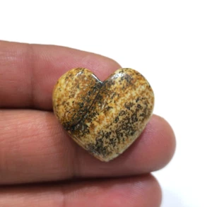 Cabujón en forma de corazón de jaspe bonito cuadro 34,40 quilates para joyería piedras preciosas sueltas - Imagen 1 de 6