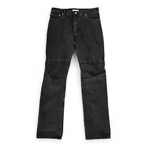 Helmut Lang Moto Jeans in black 34 006DM204 $425 - Picture 1 of 7