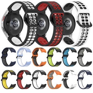 Silicone Two-color Watch Strap Watch Bracelet Parts for Samsung Galaxy Watch - Picture 1 of 28