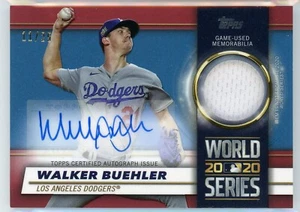 Walker Buehler - 2021 Topps World Series Champion Auto /25 Game Used Patch - Picture 1 of 2