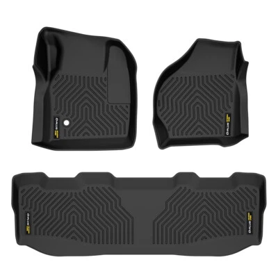 TPE Floor Mats Liners Fit For 1999-2007 Ford F-250 F-350 Super Duty Crew Cab - Image 1 of 4