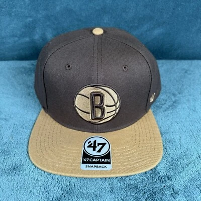  '47 Brand Brooklyn Nets Hat Captain 2 Tone "Toffee" Snapback Hat - Image 1 of 4