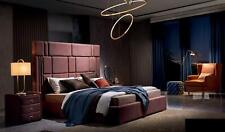 Cama 2x mesita de noche 3 piezas conjunto dormitorio diseño muebles moderno lujo camas nuevo