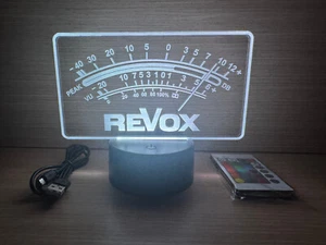 Lampe Led RGB Logo Revox Lautsprecher Amp Vinyl B77 Rolle A700 B710 Tapedeck - Picture 1 of 10