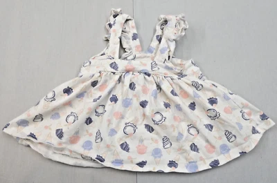 Savannah Toddler Girl Overall Dress Ice Cream Pattern Colorful Ruffle Strap 12M - Image 1 of 4