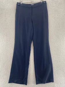 LOFT Pants Womens 2 Julie Navy Wool Blend Bootcut Pockets Casual Office Career - Picture 1 of 11