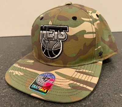 Brooklyn Nets Camouflage Camo Hat Cap 47 Brand New Jersey Snapback - Image 1 of 4