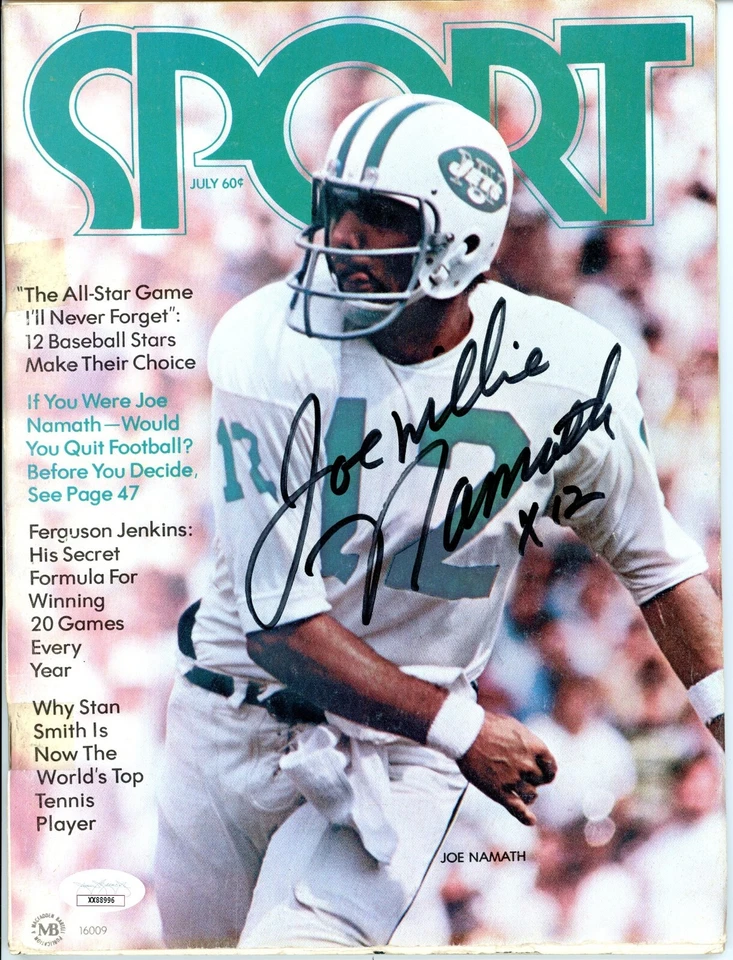 Joe Namath Autographed 1972 Sport Magazine - HOF - New York Jets - Image 1 of 3