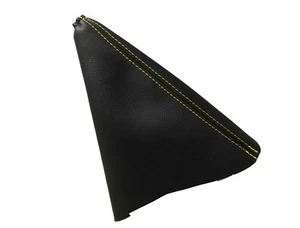 OPEL ASTRA J (2009-2015) Cuffia Leva Freno 100% Vera Pelle - Cuciture Giallo - Picture 1 of 1