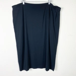 J. Jill Wearever Collection Black Stretch Knee Length Wrap Skirt Plus Size 3X - Picture 1 of 5