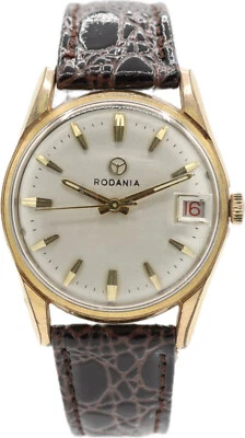 Vintage 34mm Rodania 1297B Men's Automatic Wristwatch 4007 Swiss Steel w Date - Image 1 of 4