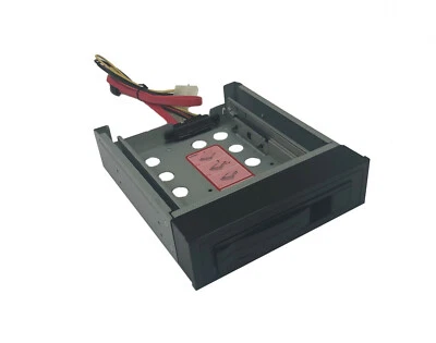 5,25" Einbaurahmen Wechselrahmen für 3,5" HDD oder 2,5" SSD Festplatten + Kabel - Bild 1 von 3
