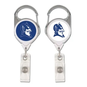 DUKE BLUE DEVILS PREMIUM METAL RETRACTABLE ID BADGE HOLDER KEY CHAIN WINCRAFT - Picture 1 of 1