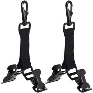 2 Pack Firefighter Glove Strap Work Gloves Clips with 2 Alligator Clips - Picture 1 of 7