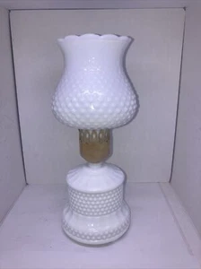 Vintage Milk Glass Hobnail Candle Holder. 11” Rare - Picture 1 of 8