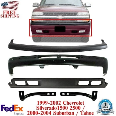Kit de parachoques delantero de acero imprimado para Chevy Silverado 1500 Tahoe Suburban 1999-2002 Foto 1 de 4