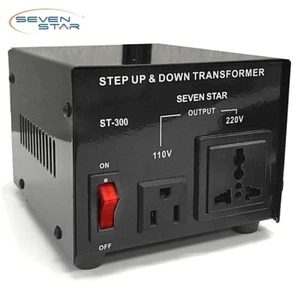 SevenStar ST-300W Watt Voltage Transformer Up/Down 110V to 220V Power Converter - Picture 1 of 4