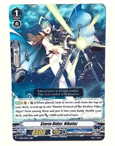 VANGUARD CARDFIGHT! V-EBO8 / 018EN STORM RIDER NIKOLOZ HOLO CARD - Picture 1 of 2
