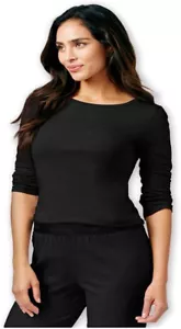 Calvin Klein Women's 3/4 Sleeve Coordinated Top, Black, Small - Picture 1 of 2